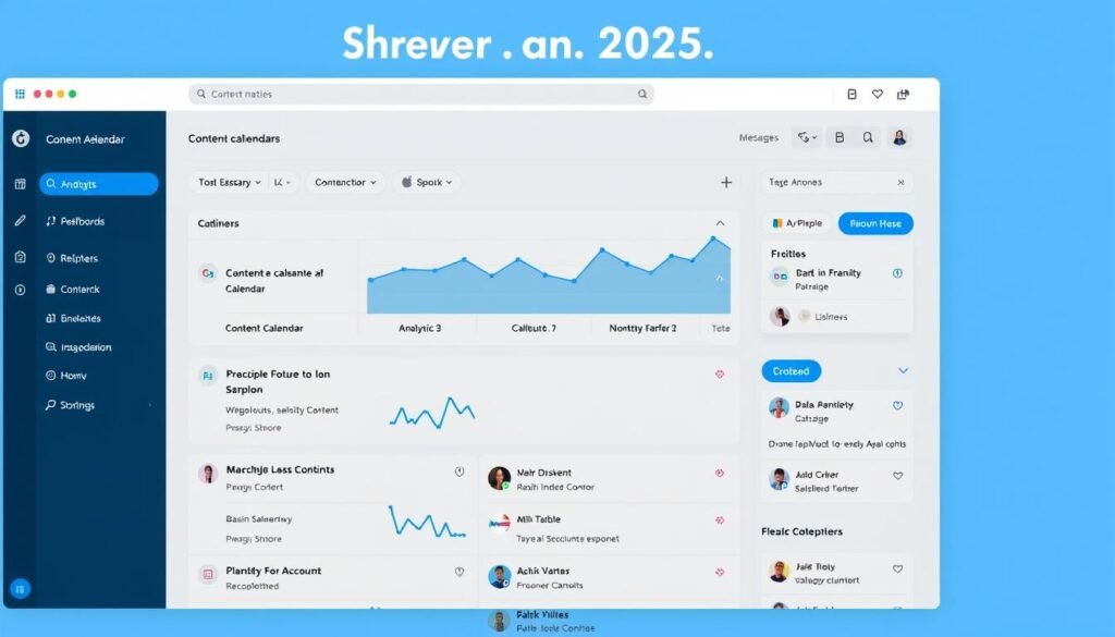 Buffer's 2025 dashboard showing content calendar and analytics interface
