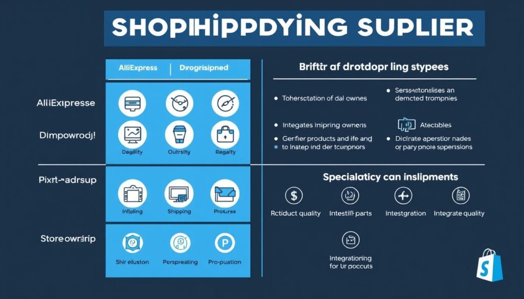 Comparison of different dropshipping supplier types and their relationships with store owners