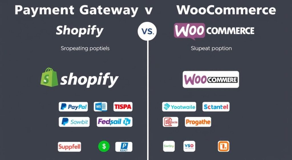 Comparison of payment gateway options for Shopify and WooCommerce