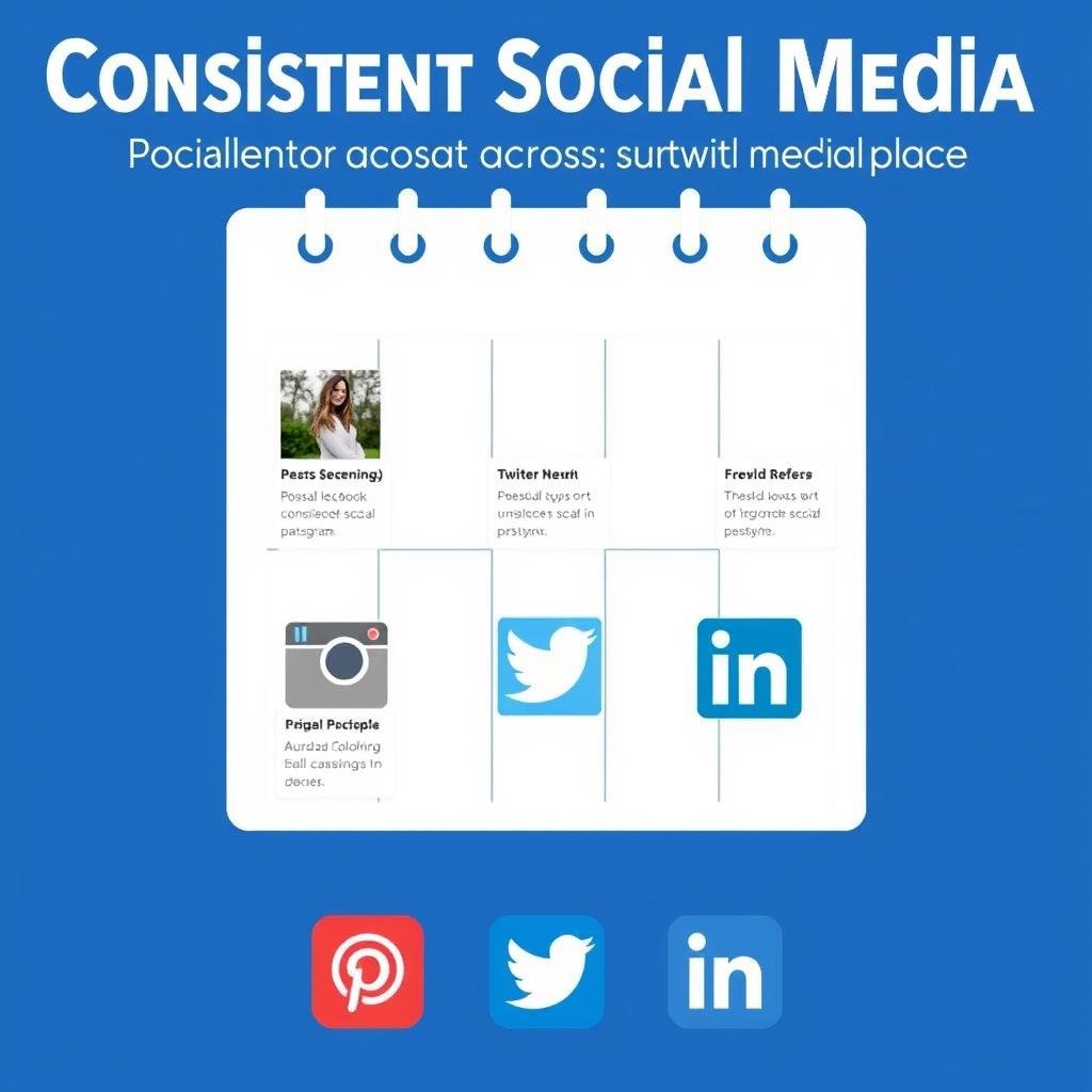 Consistent social media posting schedule across multiple platforms
