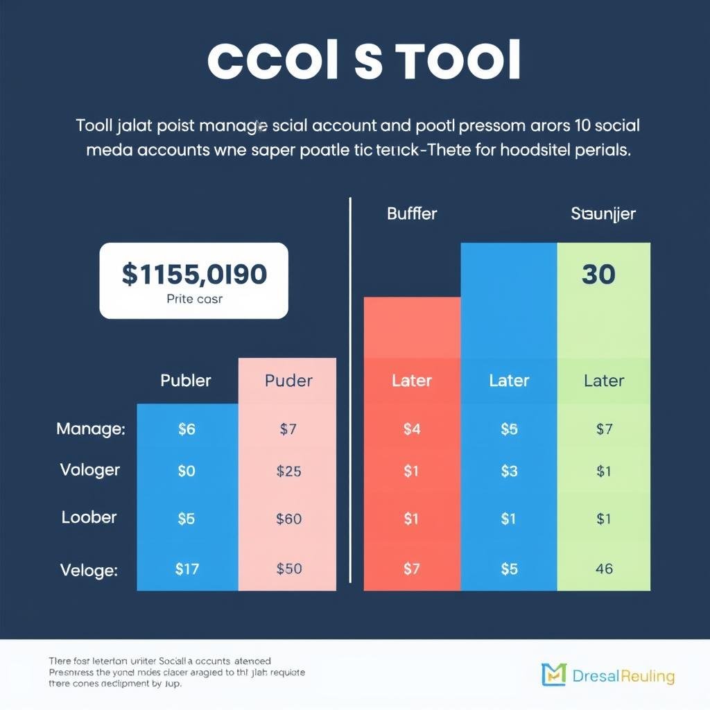 Cost comparison chart for social media tools