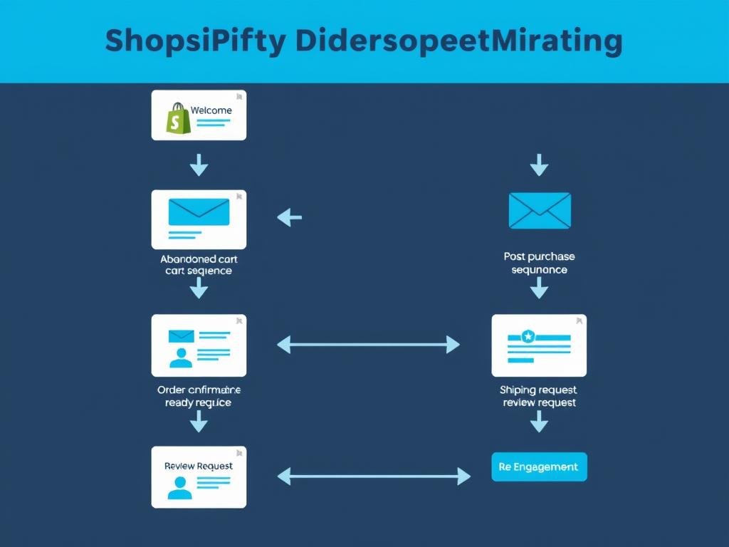 Email marketing automation sequence for a Shopify dropshipping store