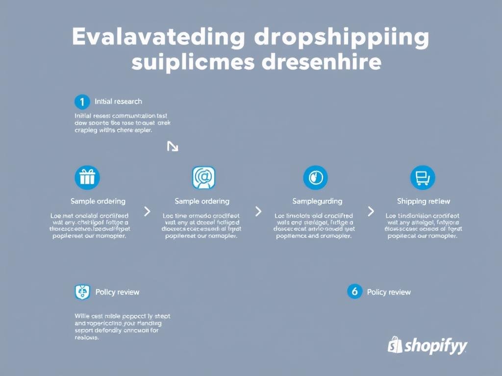 Process of evaluating and testing dropshipping suppliers before commitment