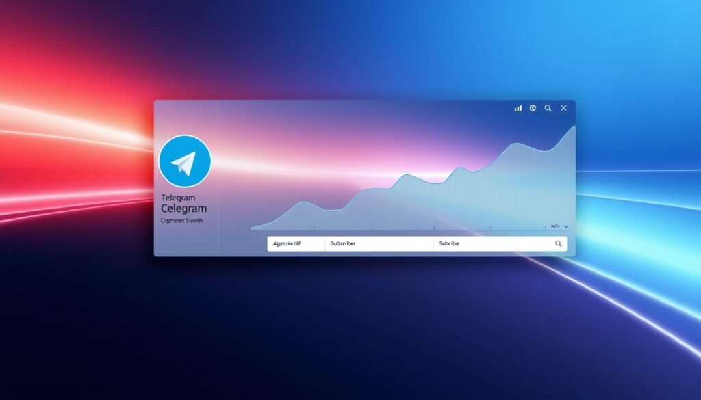 Prompt A Telegram channel interface against a sleek, minimalist background, showcasing a steady incline of subscriber growth over time, depicted through a dynamic line graph or chart. The channel's logo and name prominently displayed, exuding a sense of professionalism and authority. The overall visual conveys a mood of progress, success and the potential for further expansion, hinting at the opportunities available for building an audience on the Telegram platform.