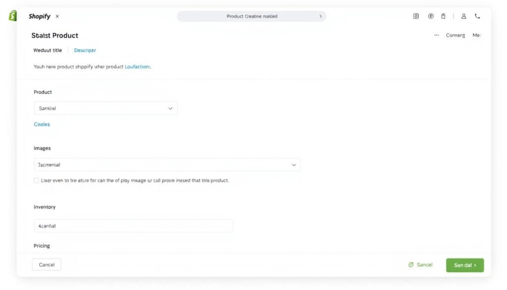 Shopify product creation interface showing ease of use