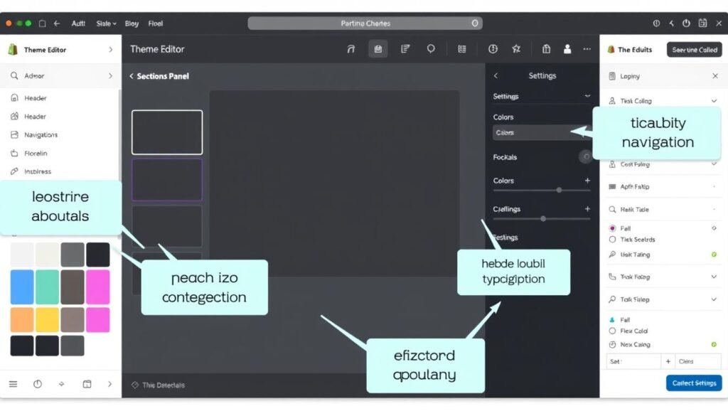 Shopify theme customization interface showing the theme editor