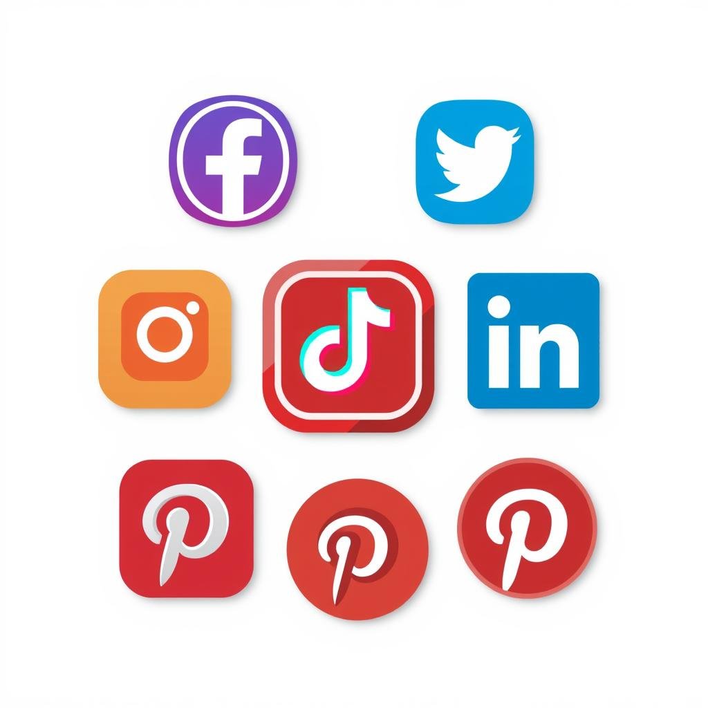 Social media platform logos showing integration options