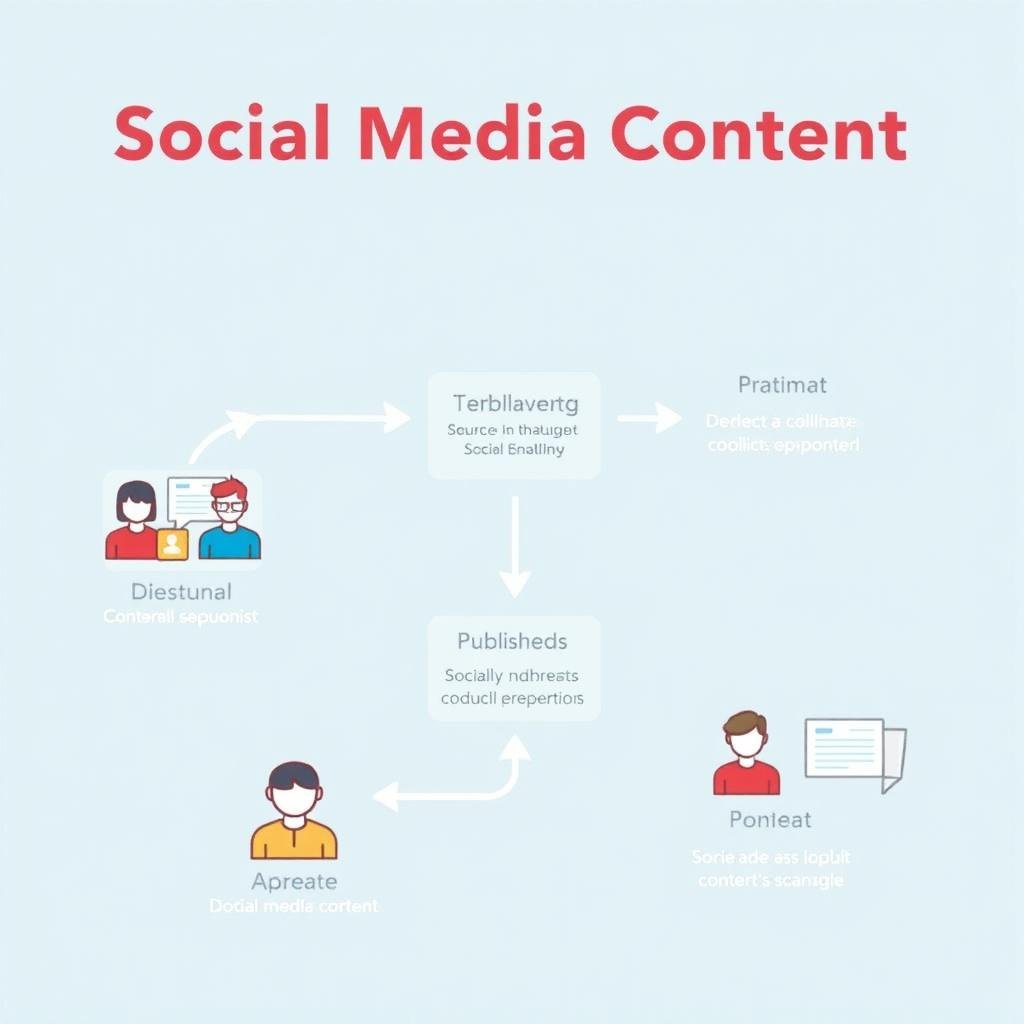 Team collaboration on social media content workflow